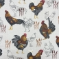 Preview: Beschichtete Baumwolle Huhn und Hahn